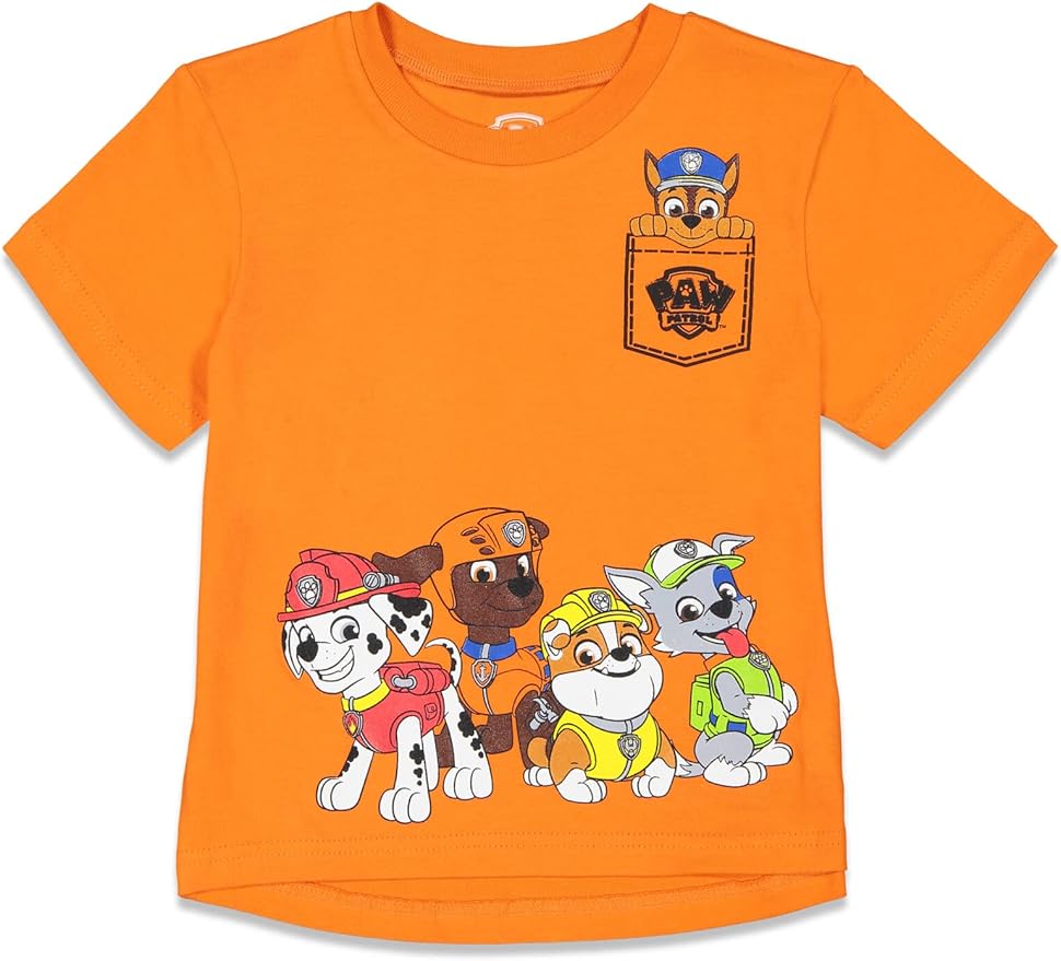 Nickelodeon Paw Patrol T-Shirt and French Terry Shorts Outfit Set Infant to Big Kid Sizes (12 Months - 10-12)