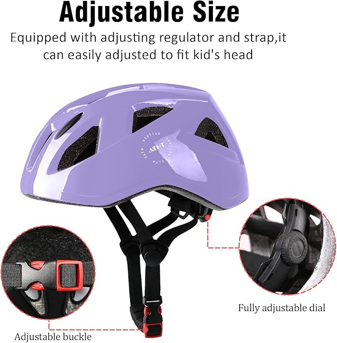 Kids Bike Helmet,2 Sizes Adjustable for Youth Child Boys & Girls Ages 3-5-8-14,Ventilation and Multi-Sport for Bicycle Skate