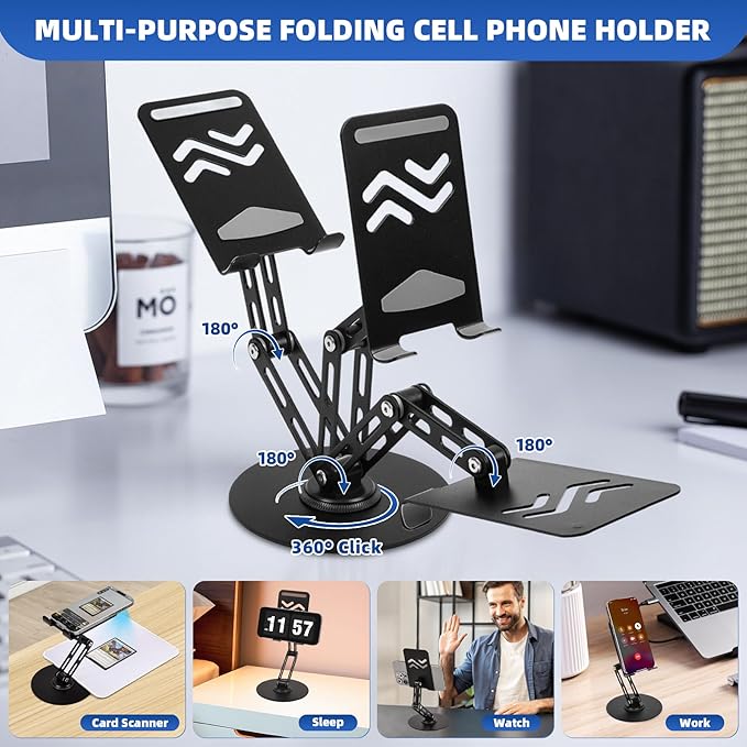 Card Scanner for Trading Cards–MTG & TCG Card Scanner Stand with Magnetic LED Light,Foldable Phone Holder for Scanning,Cards Quickly Scan and Price Check,Available for ManaBox