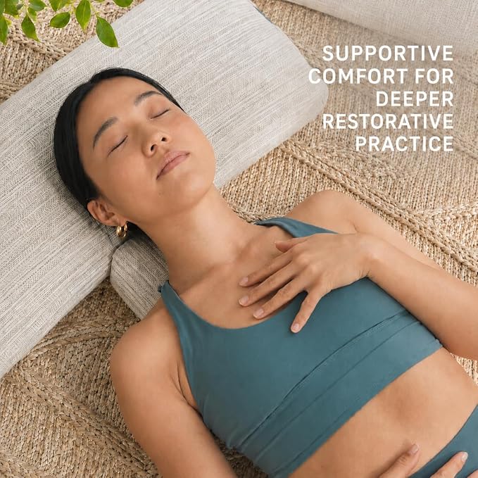 Avocado Organic Yoga Meditation Pillow, GOTS Certified Organic Cotton Cover, Natural Buckwheat Fill