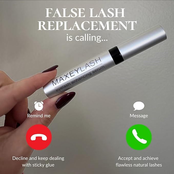 MaxeyLash Eyelash Enhancing Serum – Daily Lash Treatment for the Appearance of Longer, Thicker, Fuller Lashes, Natural Lash Lift Effect – 3.5 mL