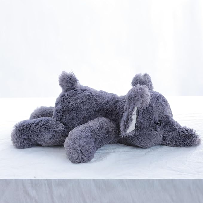 Elephant Stuffed Animal for Kids 15.7" 1.2Lbs, Soft Weighted Stuffed Animals, Huggable Weighted Elephant Plushie for Kids