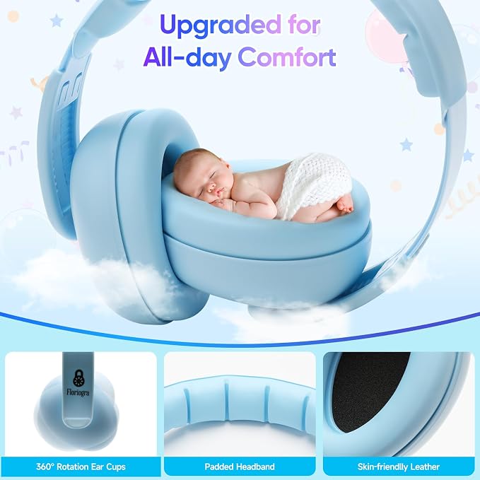 Floriogra Baby Headphones for Noise - [Upgraded Friendly Version] Infant Ear Muffs Noise Protection - Toddler Noise Cancelling Headphones - Baby Ear Protection for 3 Months to 3 Years