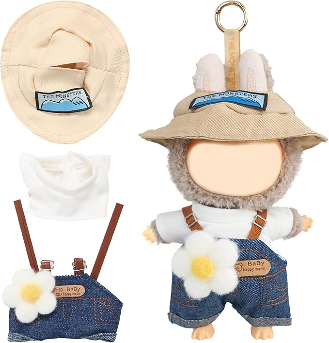 Coolcandy 17cm Doll Clothes for Doll, Fashionable Dolls Outfit with Accessories Suit, Stylish Adorable Dolls Clothes Set, Soft Fabric, Detailed Stitching(Doll Not Included)