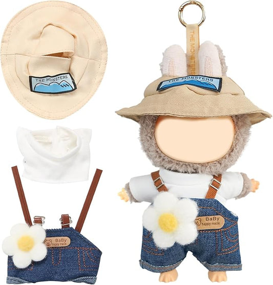 Coolcandy 17cm Doll Clothes for Doll, Fashionable Dolls Outfit with Accessories Suit, Stylish Adorable Dolls Clothes Set, Soft Fabric, Detailed Stitching(Doll Not Included)