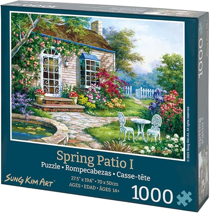 Sung Kim Art - Jigsaw Puzzle 1000 Piece for Adults (Spring Patio I)