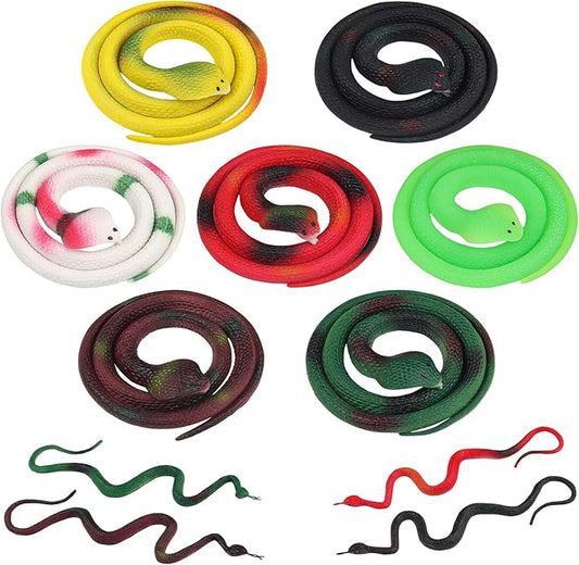 11 Pieces Snakes, 30 Inch Rubber Snakes 16 Inch Fake Snake Realistic Snake for Garden Props to Keep Birds Away