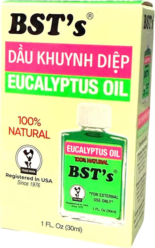 1 Pack - Eucalyptus Essential Oil - Dau Khuynh Diep - 30mL per Bottle - Product of USA