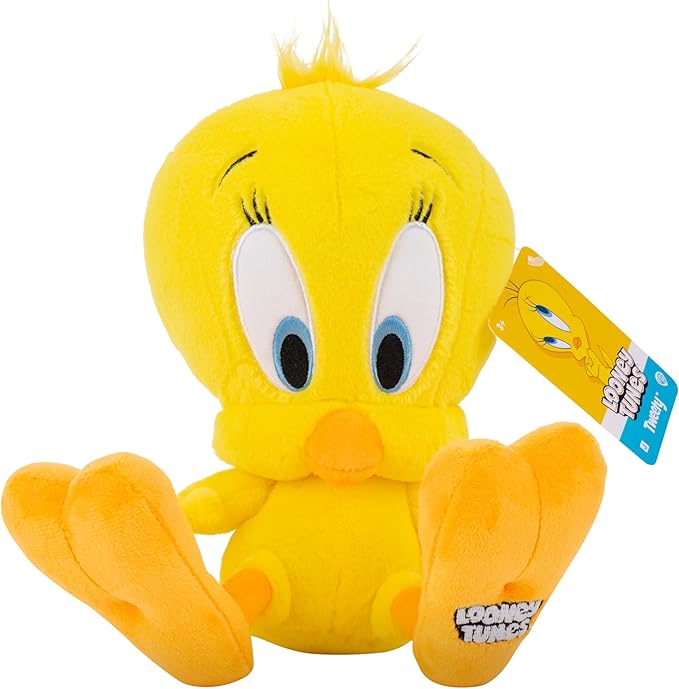 Jazwares Warner Bros. Discovery Looney Tunes, 8-Inch Tweety Bird Plush - Super-Soft and Huggable Plush Toy - Official Licensed Plush - for All Ages
