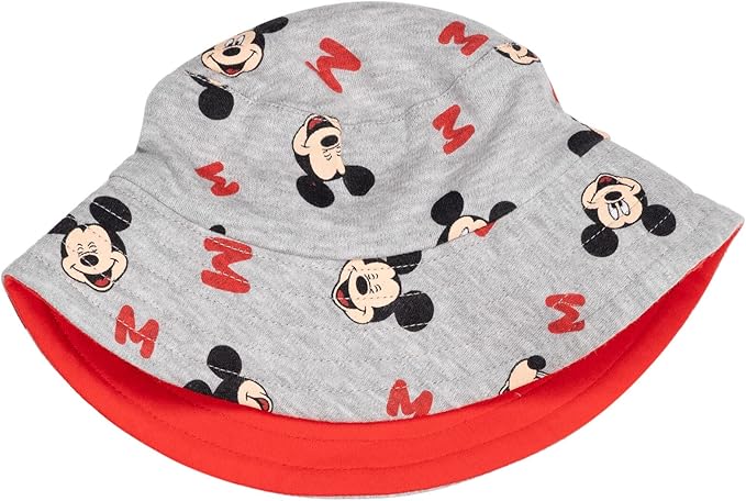 Disney Baby Romper and Reversible Bucket Sun Hat Outfit Set Newborn to Infant Sizes (Newborn - 24 Months)