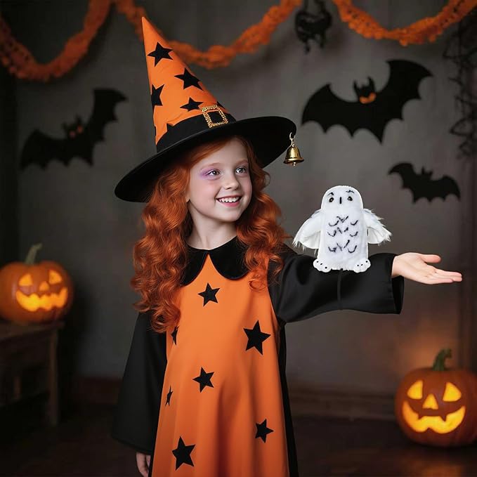 Wizard Costume Accessories Snowy Owl-Plush Stuffed Animal Halloween Cosplay Accessories for Kids