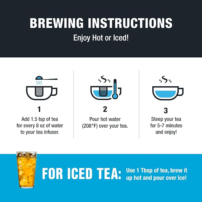 Tiesta Tea - Mango Dreamzzz Chamomile Loose Leaf Herbal Tea, Relaxing Chamomile & Lemongrass Blend, Caffeine-Free, Brew Hot or Iced, Makes Up to 25 Cups, Resealable Pouch, 1.5 Ounce