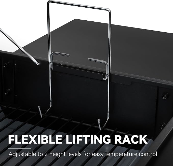 Royal Gourmet CC1830S BBQ Charcoal Grill and Offset Smoker | 823 Square Inch cooking surface, Outdoor for Camping | Black | 823 Square Inch cooking surface, Outdoor for Camping | Black