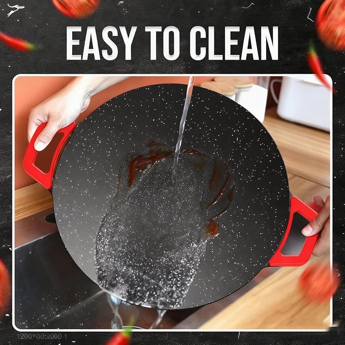 Indoor Smokeless Electric Griddle, 2026 Upgraded 1500w Portable Electric Korean BBQ Grill, Non-stick Round Grill Pan for BBQ, Tortillas, Steaks, Burgers, Pancakes (11.8in)
