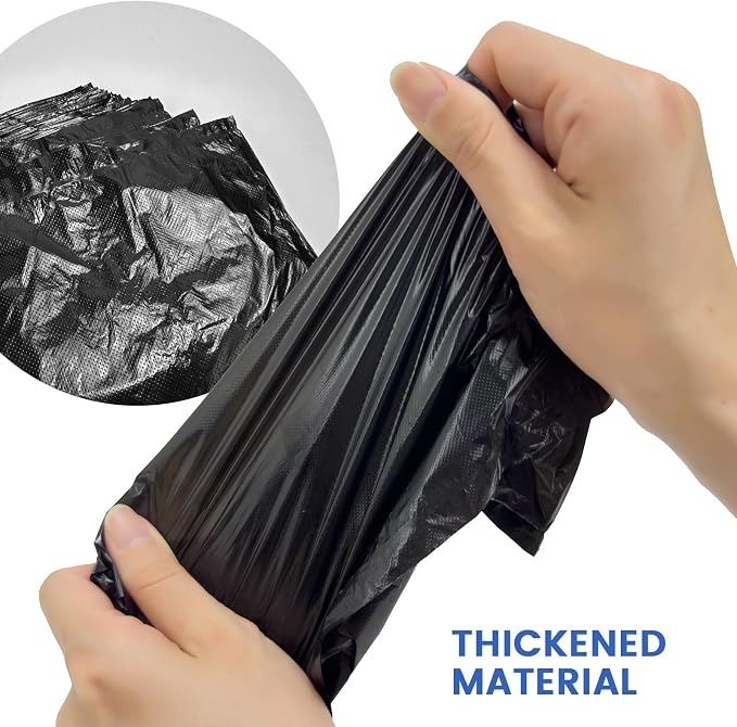 Personal Disposal Sanitary Napkin Bags, Black Little Waste Bags, 200 Pack, Disposable Plastic Trash Bags with Handles for Feminine Tampons Hygiene Products