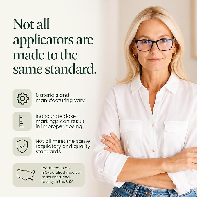 NewLife Naturals Disposable Vaginal Applicators 30 Pack – Threaded Vaginal Cream Applicators with Dosage Markings – Individually Wrapped Clean Single Use for Gels, Lubricants, & Creams – Made in USA