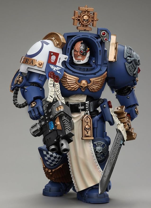 JOYTOY Warhammer 40K 1/18 Action Figures, Ultramarines Captain in Terminator Armour Perfect for Collectors & Decor, Ideal Gift for Birthdays, Christmas, Character Figure - JT4980