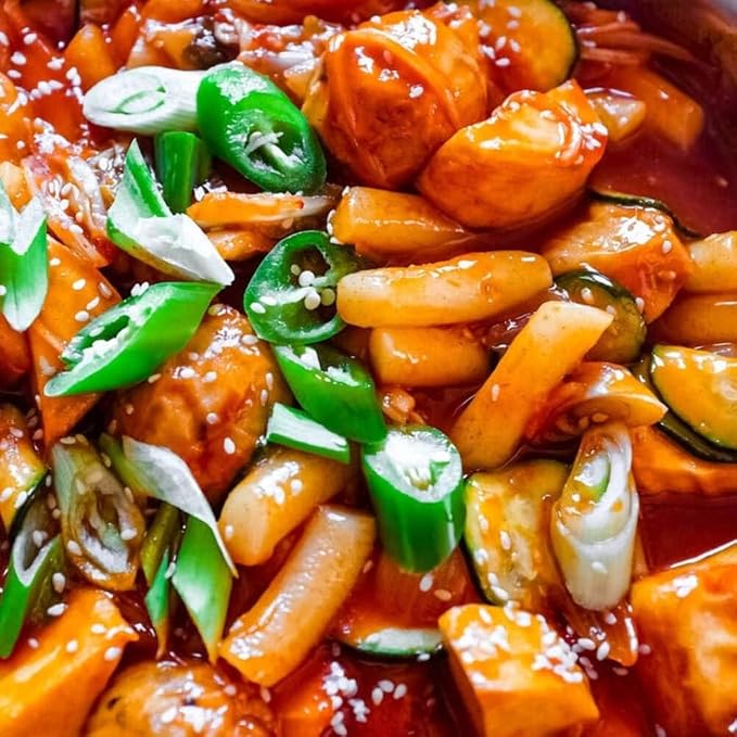 Instant Topokki Rapokki Rice Cake with Ramen Noodles Popular Korean Food Various Flavors 떡볶이 라볶이 (Tomato_Rapokki, 260g 1 Pouch (2 Servings))