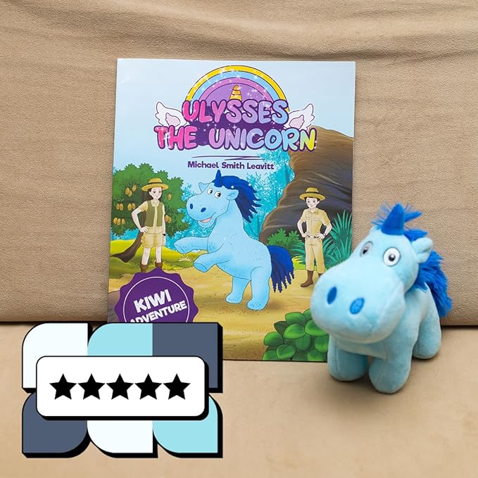 Ulysses The Unicorn Stuffed Animal with Interactive Storybook, Unicorn Plush Book with Stuffed Animal Set, Interactive Storytelling with Full-Color Illustrations (Ages 3-8)
