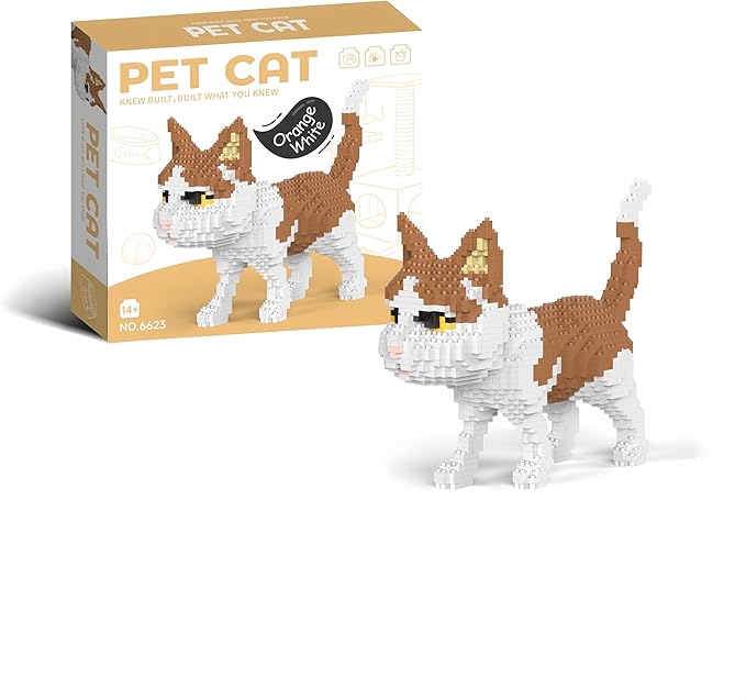 Cat Building Block Set, Animal Cat1300+ Pieces, Gifts Suitable for Adults and Kid