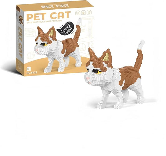 Cat Building Block Set, Animal Cat1300+ Pieces, Gifts Suitable for Adults and Kid