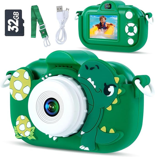 Kids Camera Toys for Boys Ages 4-8, Green Toddler Digital Camera 1080P HD with 32GB SD Card, for 6 Year Old Boys