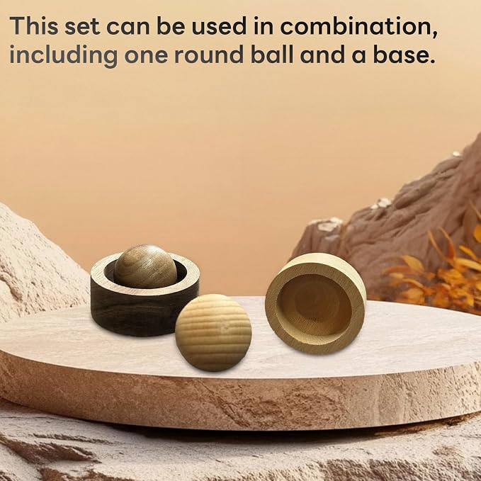 Wooden Essential Oil Diffuser - Round Ball Aromatherapy Diffuser, Walnut and Beech, for Office, Car, Yoga Hall (Beech)