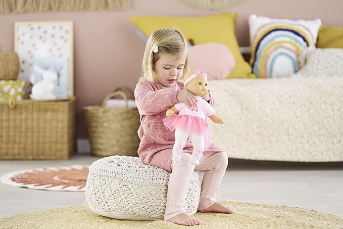 Corolle Bébé Calin Maeva Ballerina Baby Doll - 12" Soft Body Doll in Pink Tutu, Sleeping Eyes That Open and Close, Vanilla Scented, Mon Premier Poupon Collection for Ages 18 Months and up
