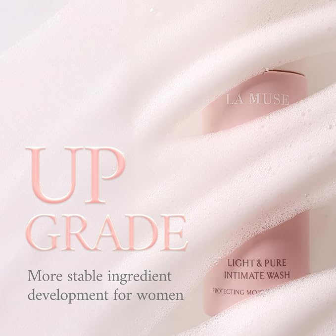 LA MUSE Daily Feminine Wash | pH Balanced Paraben-Free Vaginal Wash | Micro Bubble, Soft & Mild Cleansing for Sensitive Skin | Plant Based Natural Intimate Hygiene for Women | 5.07 fl oz