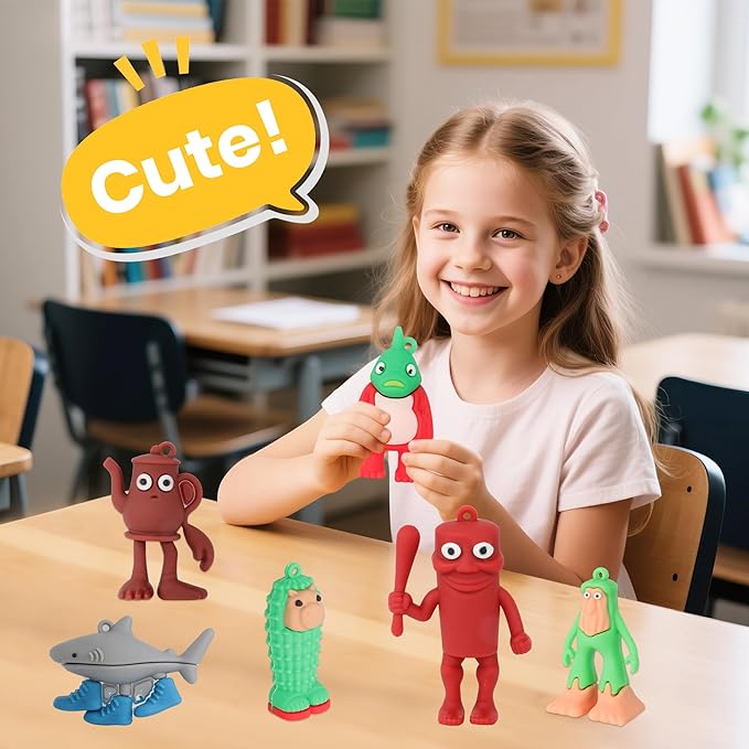 JDF® 12PCS Italian Brainrot Toys, Tralalero Tralala Action Figure, Brainrot Meme Shark Figures Toys 2.5in, Funny Animals, Unique Key Chain Decor Gifts for Fans Office Room Figurine Decorations Doll