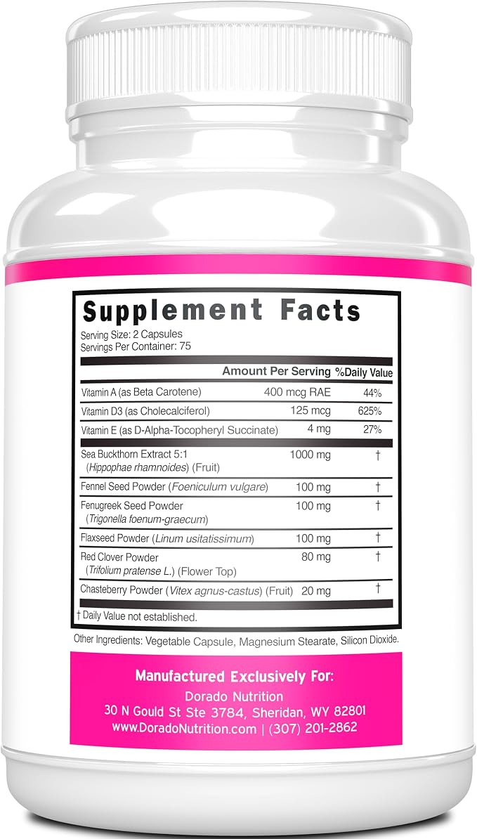 Vaginal Moisturizer & Dryness Supplement (150 Capsules) Support Vaginal Wetness & Health - Female Lubrication - Made in USA - Vegan, Non GMO, 3rd Party Tested - Best Product - 2.5 Month Supply