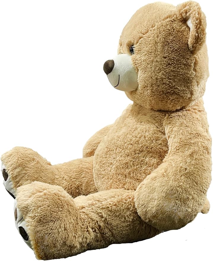 Anico 36" Tall (3 Foot) Big Plush Beige Bear, Stuffed Animal, Teddy Bear with Smiling Face. Premium Stuffed Toy Teddy Bear, Perfect for Girlfriend, Kids, Valentine's Day, Christmas!