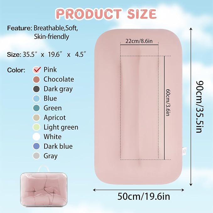 Baby Lounger for Newborn, Bionic Design Baby Lounger, Soft Organic Cotton Breathable Lounger for Infants 0-24 Months (Pink)