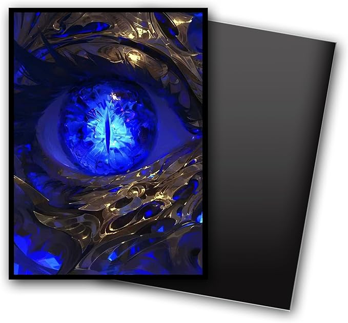 MTG Card Sleeves, Ultra Clear Front & Matte Finish Back, 100 Count Standard Size Matte Art Sleeve for Magic The Gathering (Blue Longan)