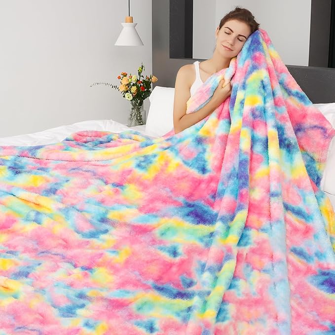 MUGD Fleece Blanket Pink Throw Blanket Throw Blanket for Couch Soft Lightweight Plush Cozy Microfiber Blankets