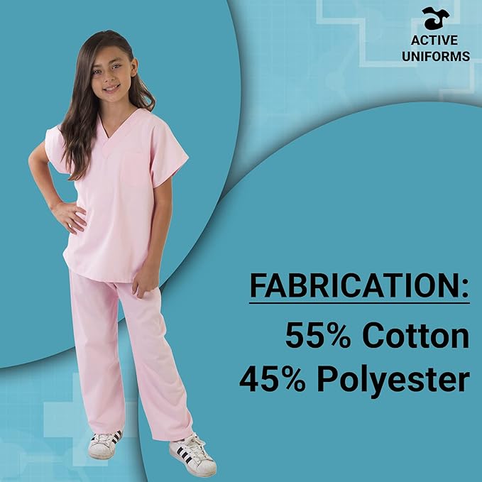 Kids Scrubs Set Super Soft Children Scrub Set Kids Doctor Dress up