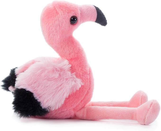 The Petting Zoo Flamingo Stuffed Animal Plushie, Gifts for Kids, Wild Onez Babiez Zoo Animals, Flamingo Plush Toy 6 inches