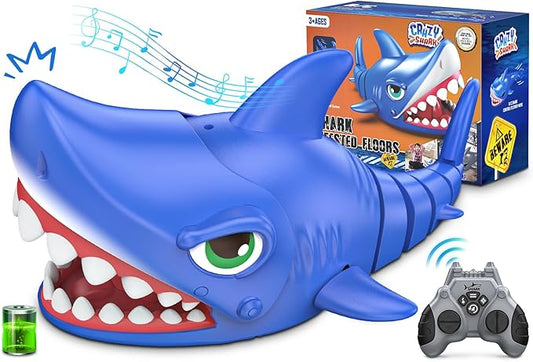 Remote Control Shark Toy for Kids 3+ - Rechargeable RC Shark Robot with Realistic Biting Action, Interactive Gifts for Boys Ages 3-12, Stocking Stuffers, Birthday Gifts