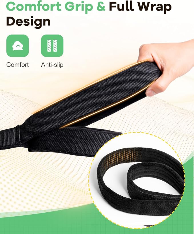 Wonderful Day 2PCS Pilates Straps for Reformer, Comfortable Enhanced Thickness, Fitness Pilates Double Loop Exercise Straps for Home Gym Workout