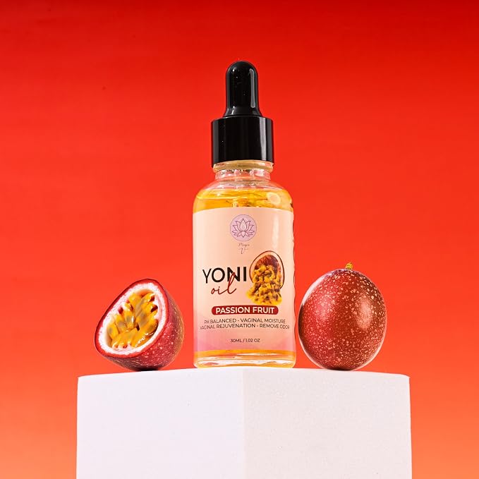 Magic V Yoni Oil for Women – Organic Feminine Care Vaginal Moisturizer, pH Balance & Odor Control, Soothes Ingrown Hair & Razor Bumps – Passion Fruit Scent