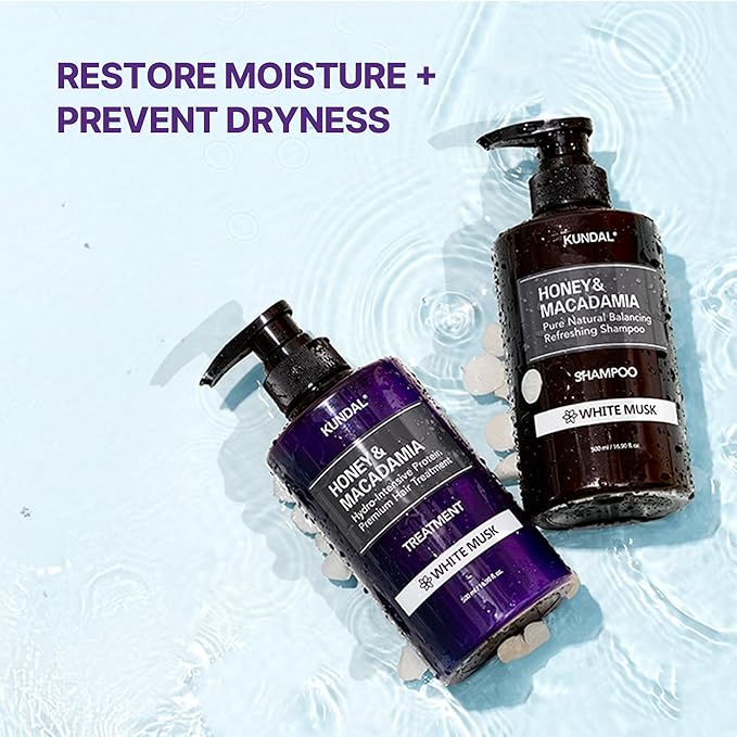 KUNDAL Korean Shampoo and Conditioner Set [Amber Vanilla] Salon-quality, Long Lasting Scent, Moisturizing, Sulfate-Free, Argan & Macadamia Oil, Korean Hair care,16.9 fl oz each, Valentines Day Gifts