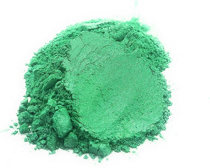 Pearl Mica Powder Pigment Dye - 500 grams (1.1 lbs) - Best Bulk Price for Fine Arts, Crafting, Painting, Bath bomb Soap Candle Slime Jewelry Making, Epoxy Resin, Woodworking (Green AG04)
