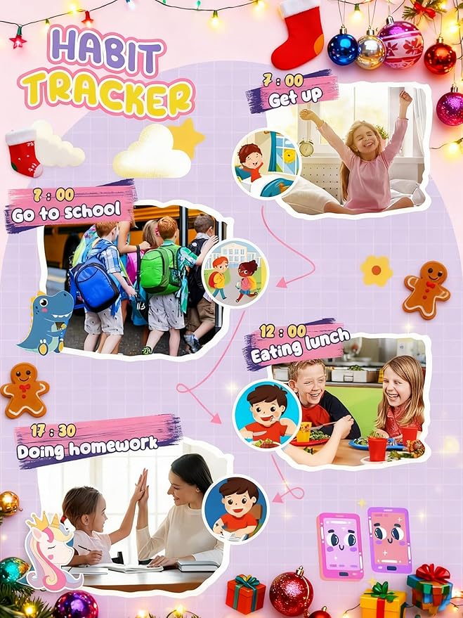 UCIDCI Unicorn Kids Smart Phone Toys for Girls Ages 3-7 with Dual Camera - Toddler Phone with Learning Games, Travel Toys with MP3 Music Player for Christmas, Birthday Gifts for 3 4 5 6 7 Year Old