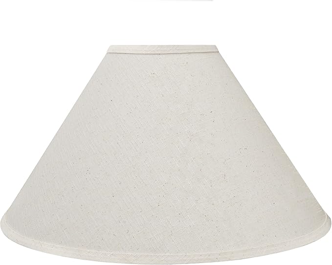 Aspen Creative 32201A Hardback Empire Spider Lamp Shade in Cream, 6" Top x 19" Bottom x 12" Slant Height