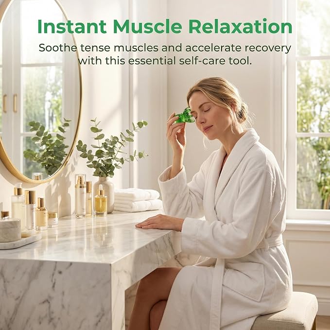 NIIIYTYB 2 PCS Head Scratcher Scalp Scraper Massager Spa Tools for Deep Relaxation at Home Spa Essentials Hair Hammer Tapping Green