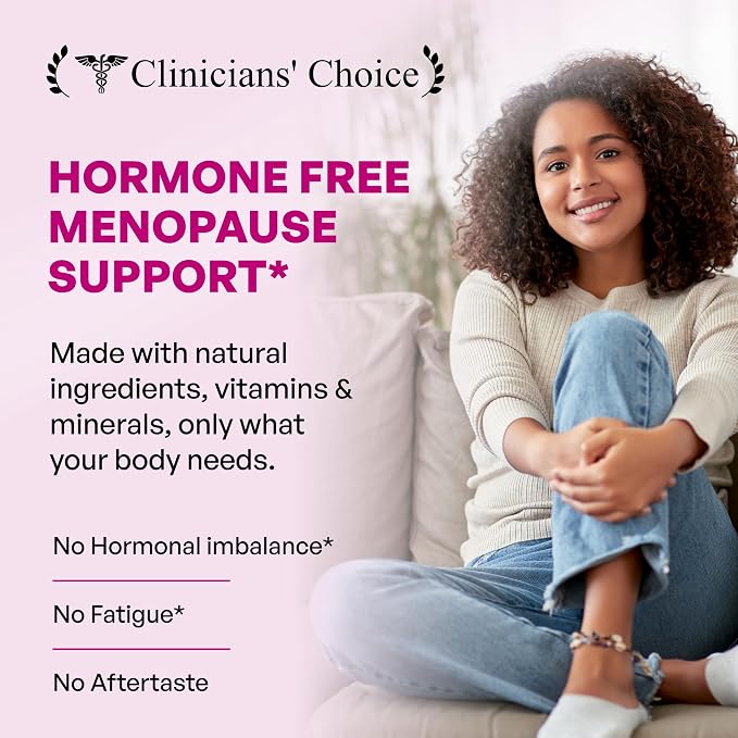 Complete Menopause Support Supplement For Women | With Ashwagandha, Black Cohosh, Dong Quai & Muira Puama | Helps Easing Hot Flashes Night Sweats Mood Swings Hormone Balance & Harmony | 120 Capsules