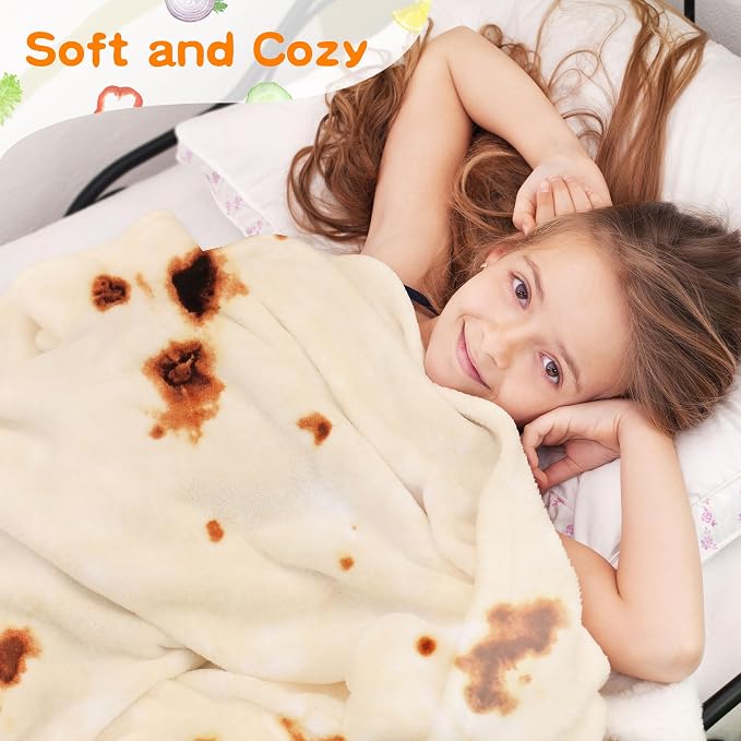 SeaRoomy Baby Burrito Tortilla Blanket, Baby Swaddle Blanket, 36inches | Funny Gifts For Newborn Boys & Girls, Baby Shower, Birthday & Christmas, Double Sided, Soft Flannel Round