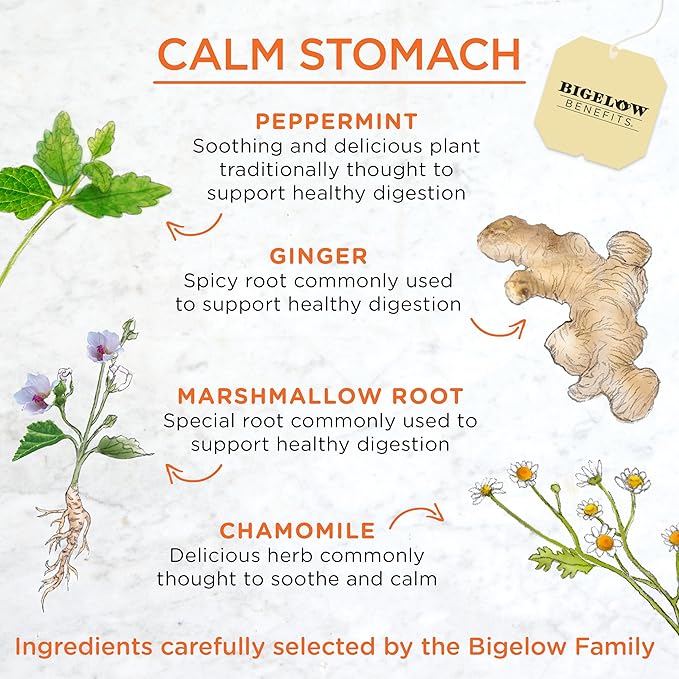 Bigelow Tea Ginger & Peach, 18 ct (Pack of 2)