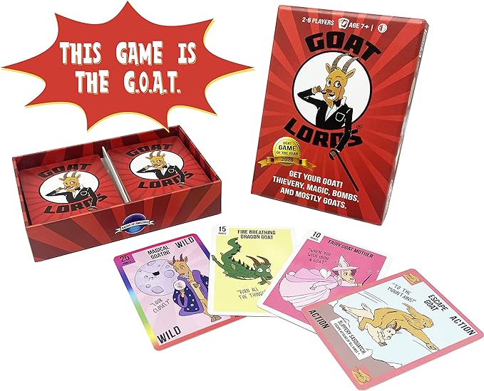 Goat Lords - Most Addicting Card Games for Families, Teens, Kids (Boy and Girl) Ages 7 and Up - Family Board Games, Fun Game, Card Game for Adults or Family Game Night! A Great Gift Idea!