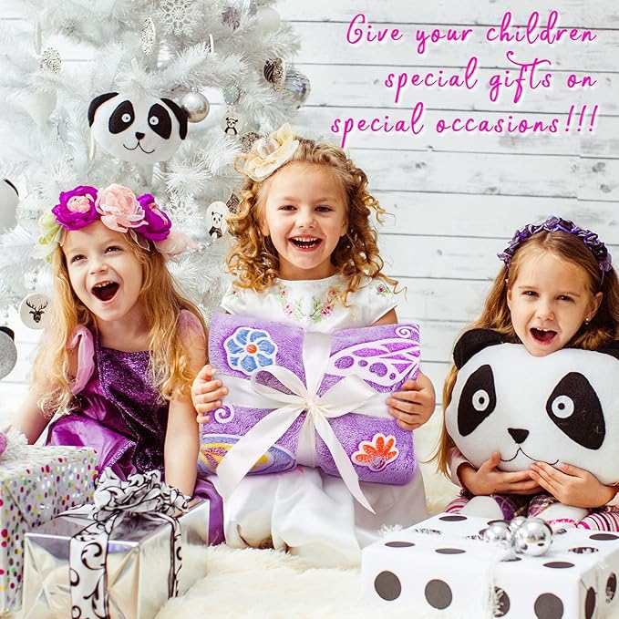 Butterfly Blanket Glow in The Dark Blanket Gifts for Girls, Toys for 1 2 3 4 5 6 7 8 9 10 Year Old Girls Birthday Gifts Butterfly Gifts for Adults Kids,Soft Warm Kids Throw Blanket 80"x60"